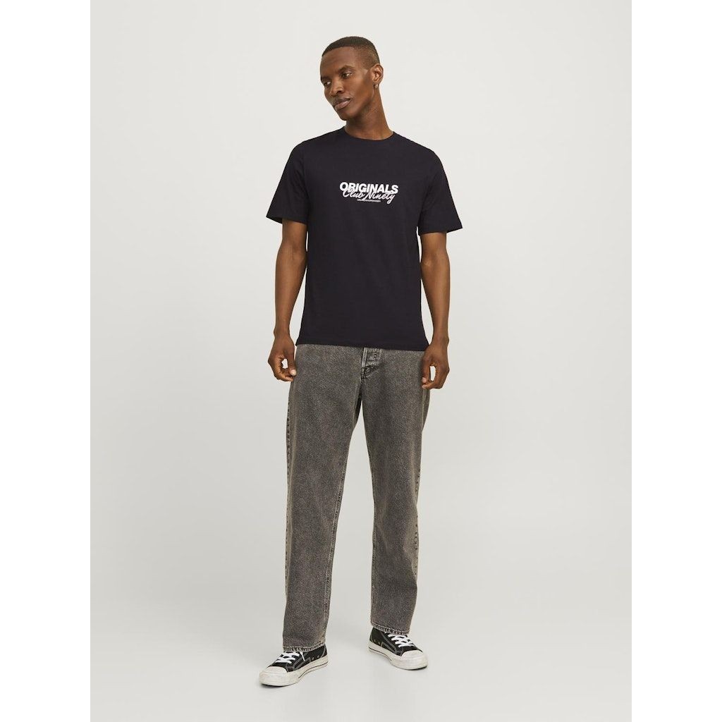 JACK & JONES Marškinėliai vyrams, Juoda, JORSTAR TEE SS CREW 6