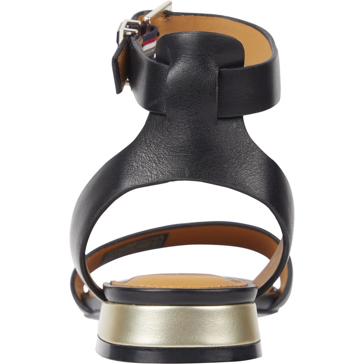 TOMMY HILFIGER Basutės moterims, Juoda, Hardware flat sandal 4