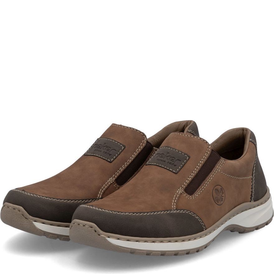 RIEKER Laisvalaikio bateliai vyrams, Ruda, Slipper 7