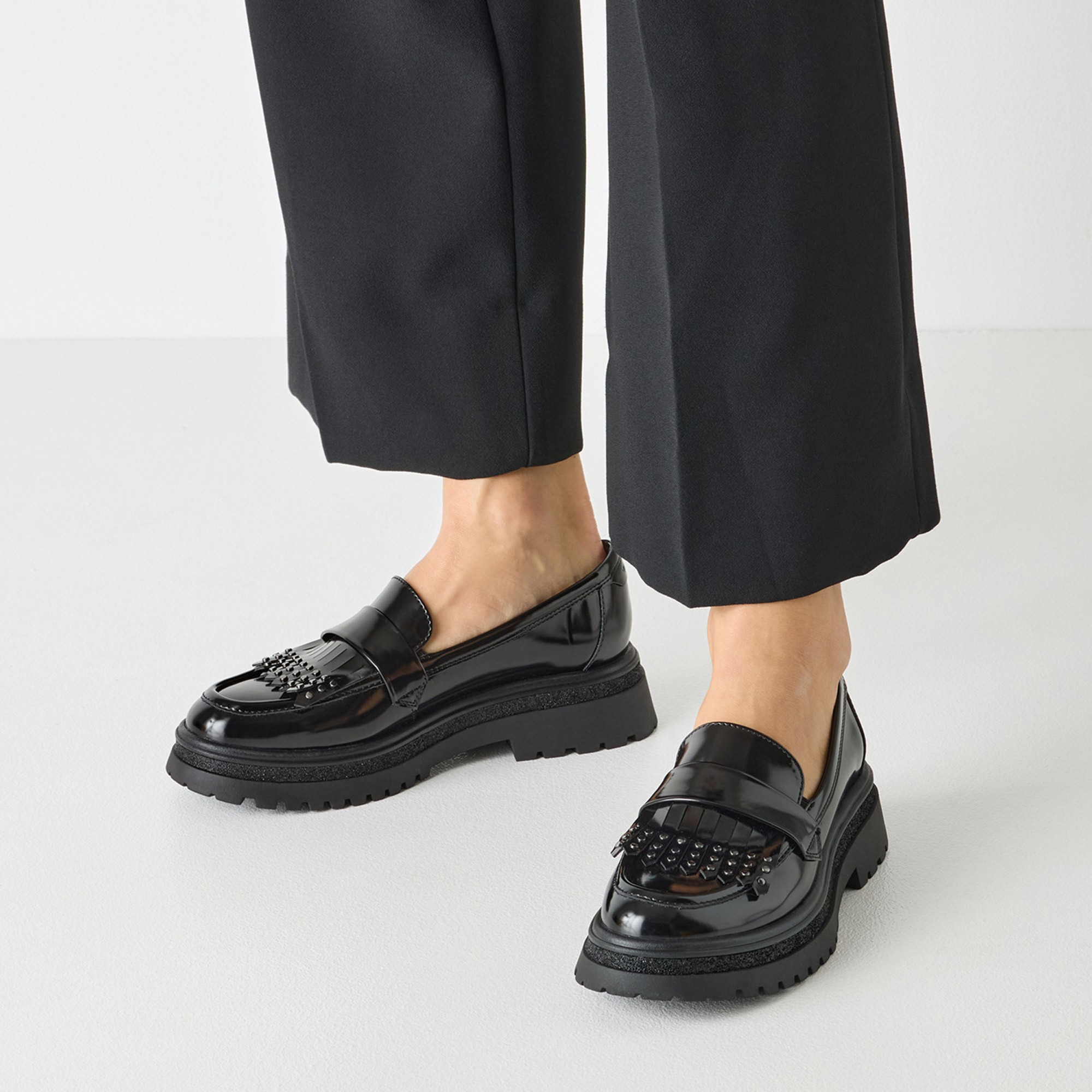 TAMARIS Loaferiai moterims, Juoda, Loafers 6