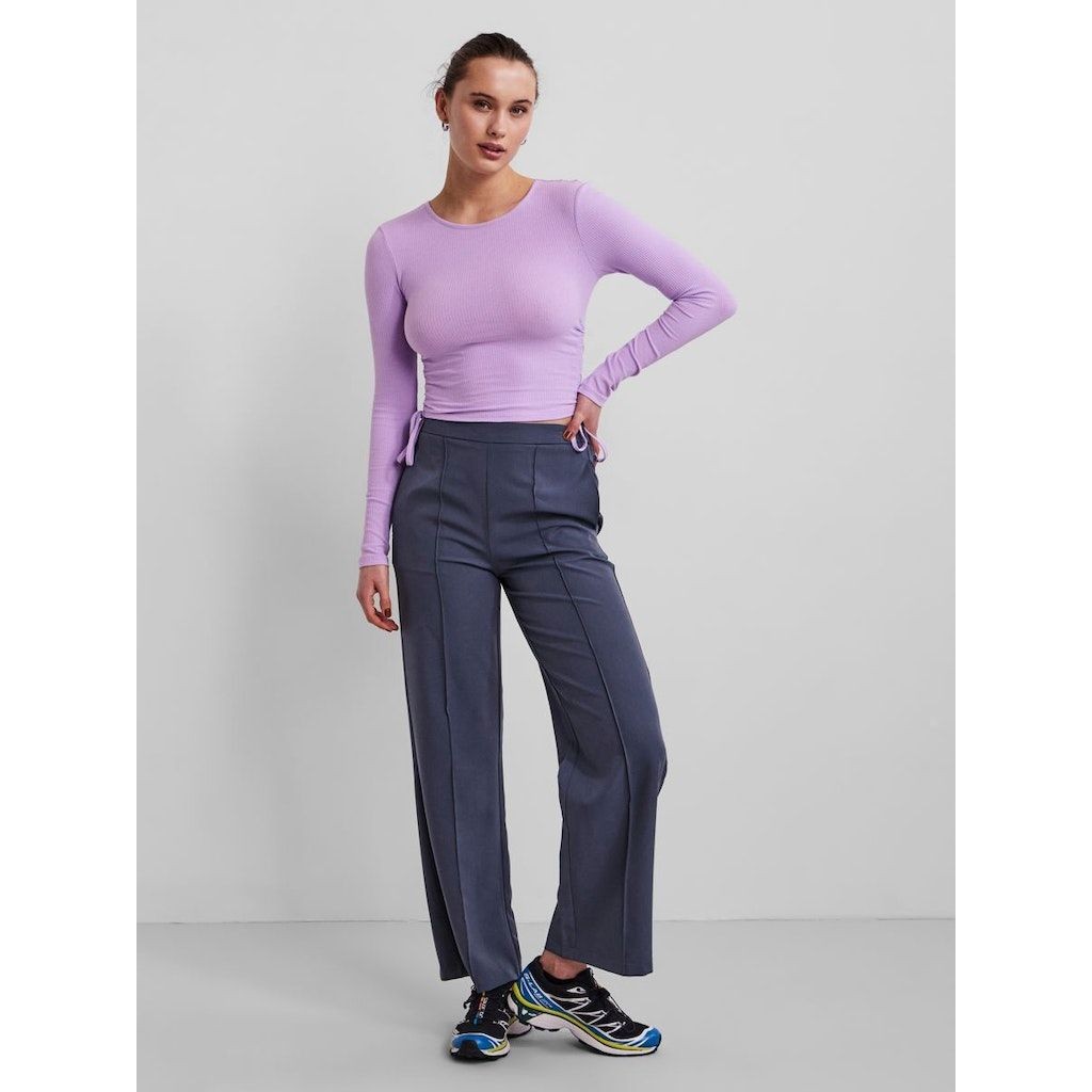 PIECES Midi suknelė moterims, Violetinė, PCHAZEL LS CROP TOP B 4