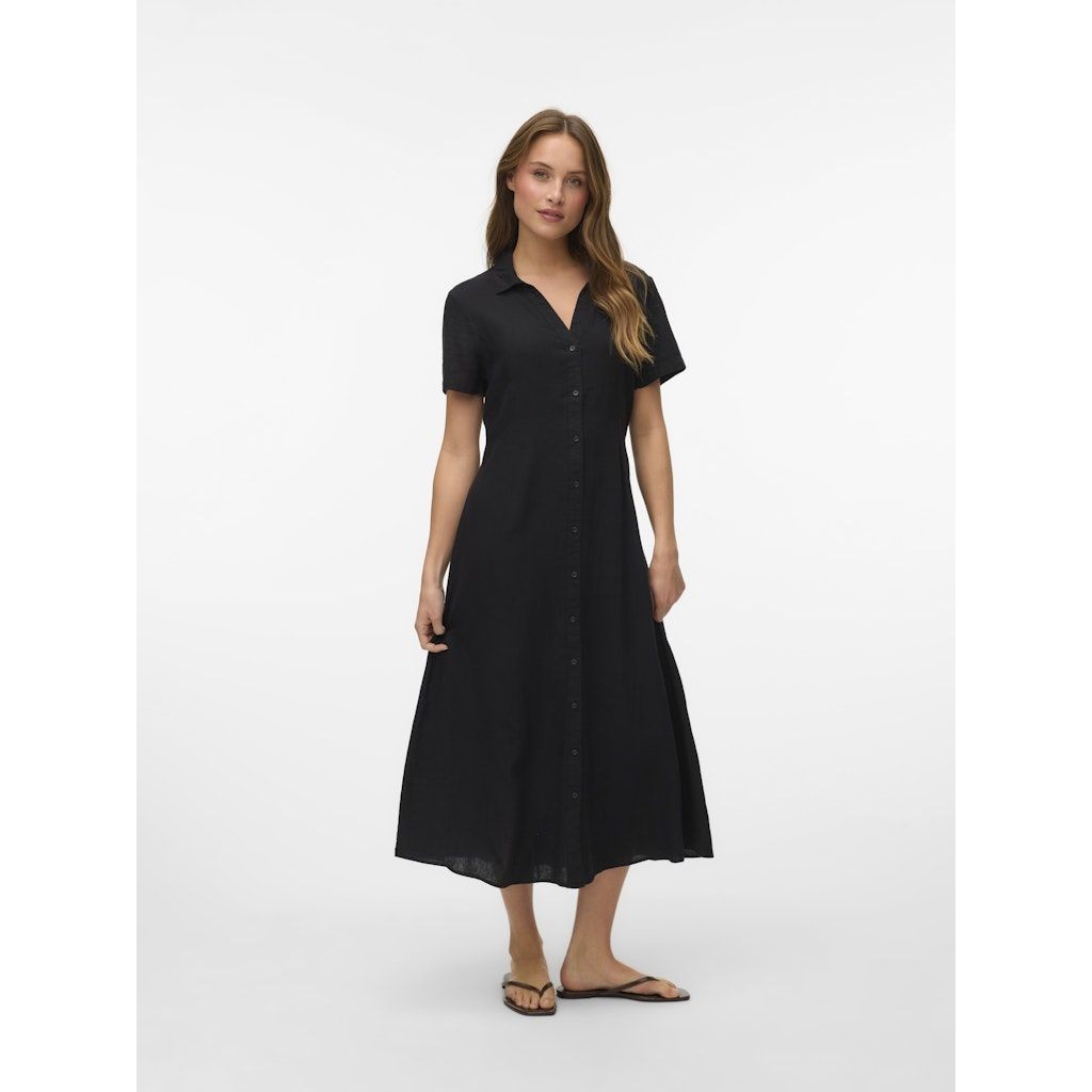 VERO MODA Maxi suknelė moterims, Juoda, Linn dress 2
