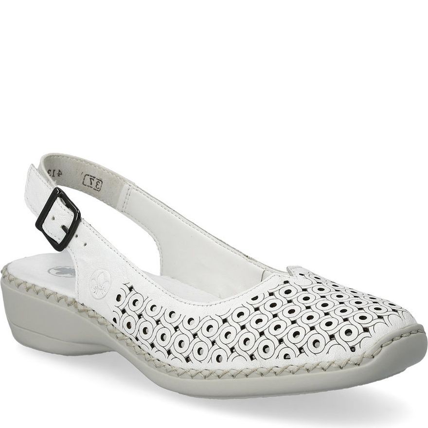RIEKER Basutės moterims, Balta, SANDALS 1