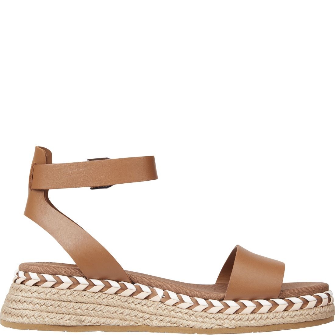 TOMMY HILFIGER Basutės moterims, Ruda, Low wedge sandal 3