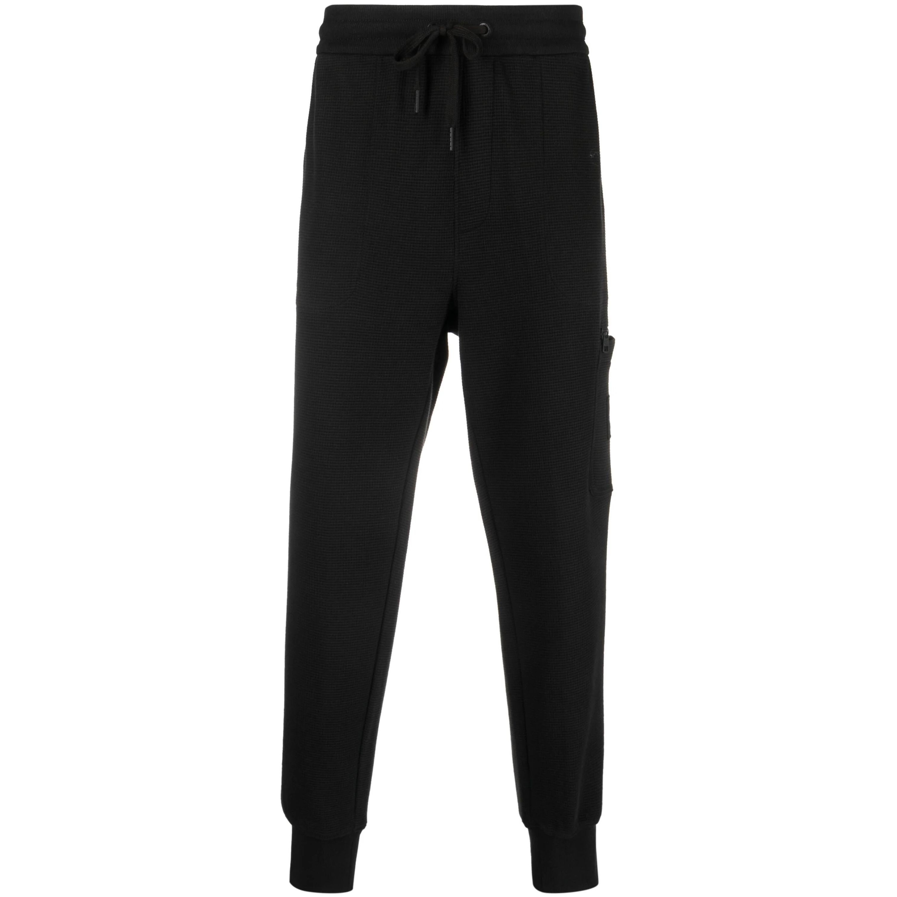 CALVIN KLEIN JEANS Sportinės kelnės vyrams, Juoda, Badge waffle hwk pant 1