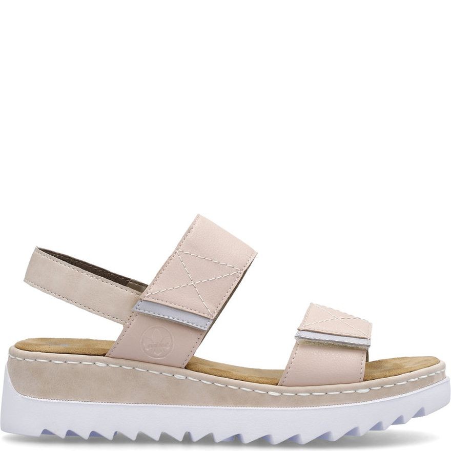 RIEKER Basutės moterims, Rožinė, SANDALS 2