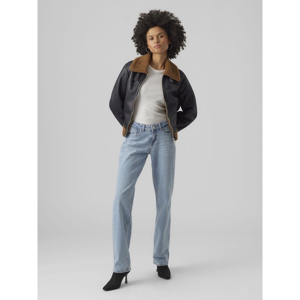 VERO MODA Striukė moterims, Juoda, VMMANHATTAN SHORT CO 4