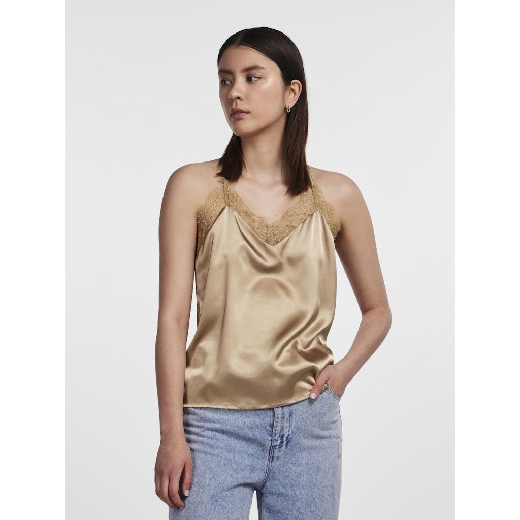 PIECES Palaidinės moterims, Smėlio, PCLUA SINGLET 4