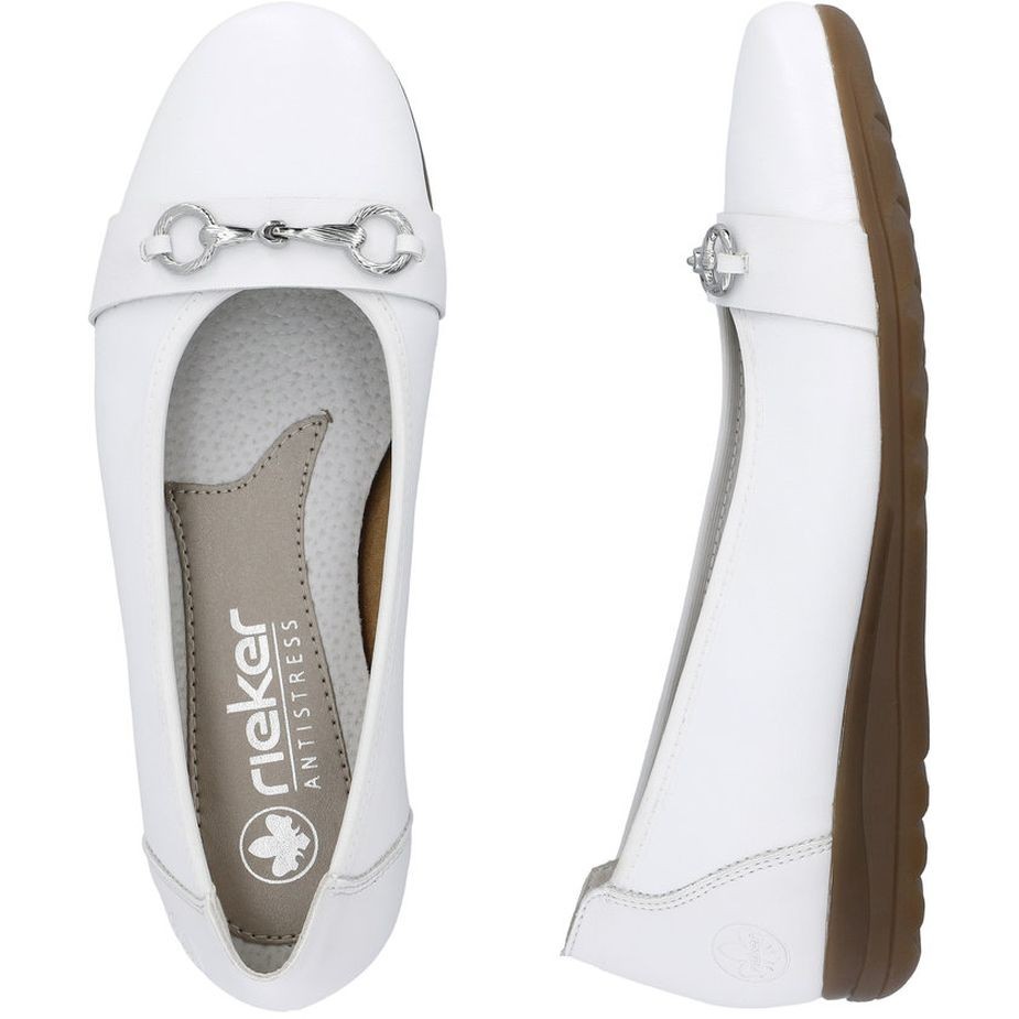 RIEKER Balerinos moterims, Balta, BALLERINAS 11