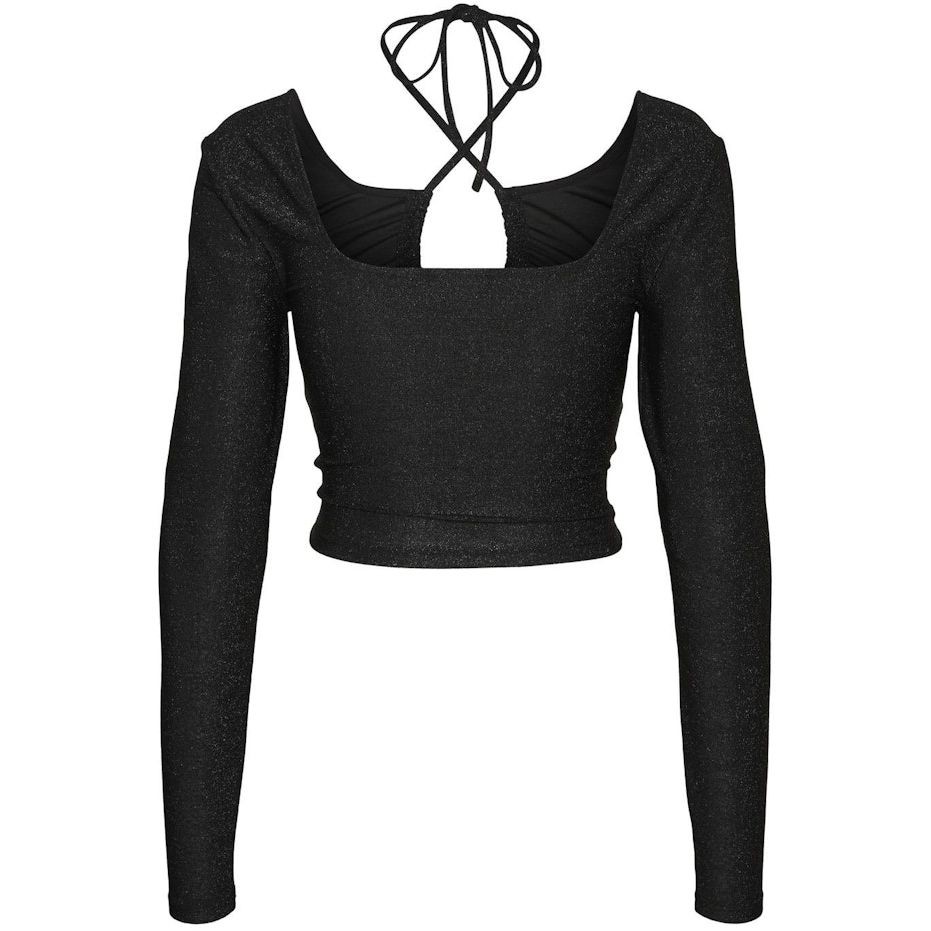 NOISY MAY Palaidinės moterims, Juoda, NMINFINITY L/S TIE DE 2