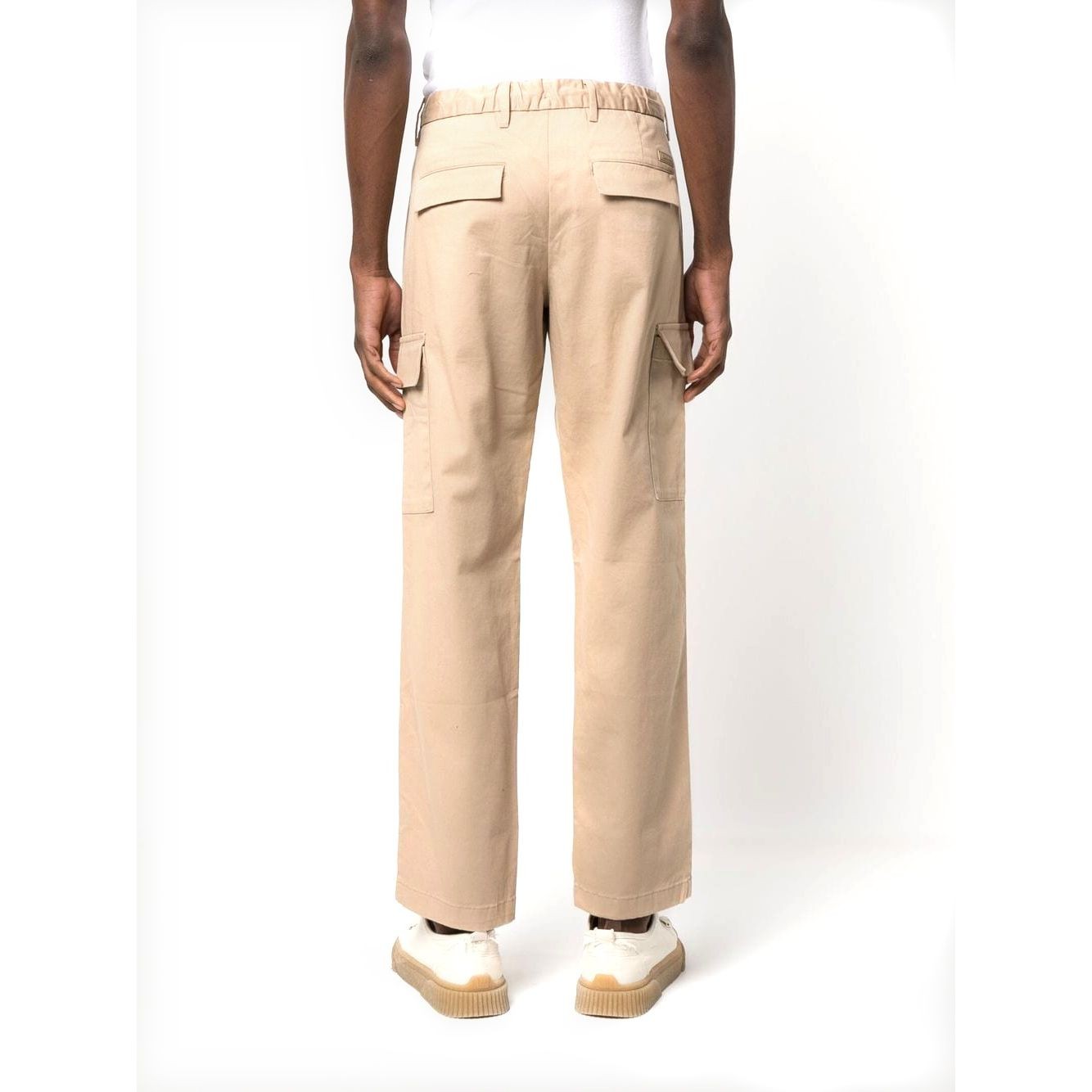 CALVIN KLEIN Sportinės kelnės vyrams, Kūno, Khaki straight fit cargo pant 3