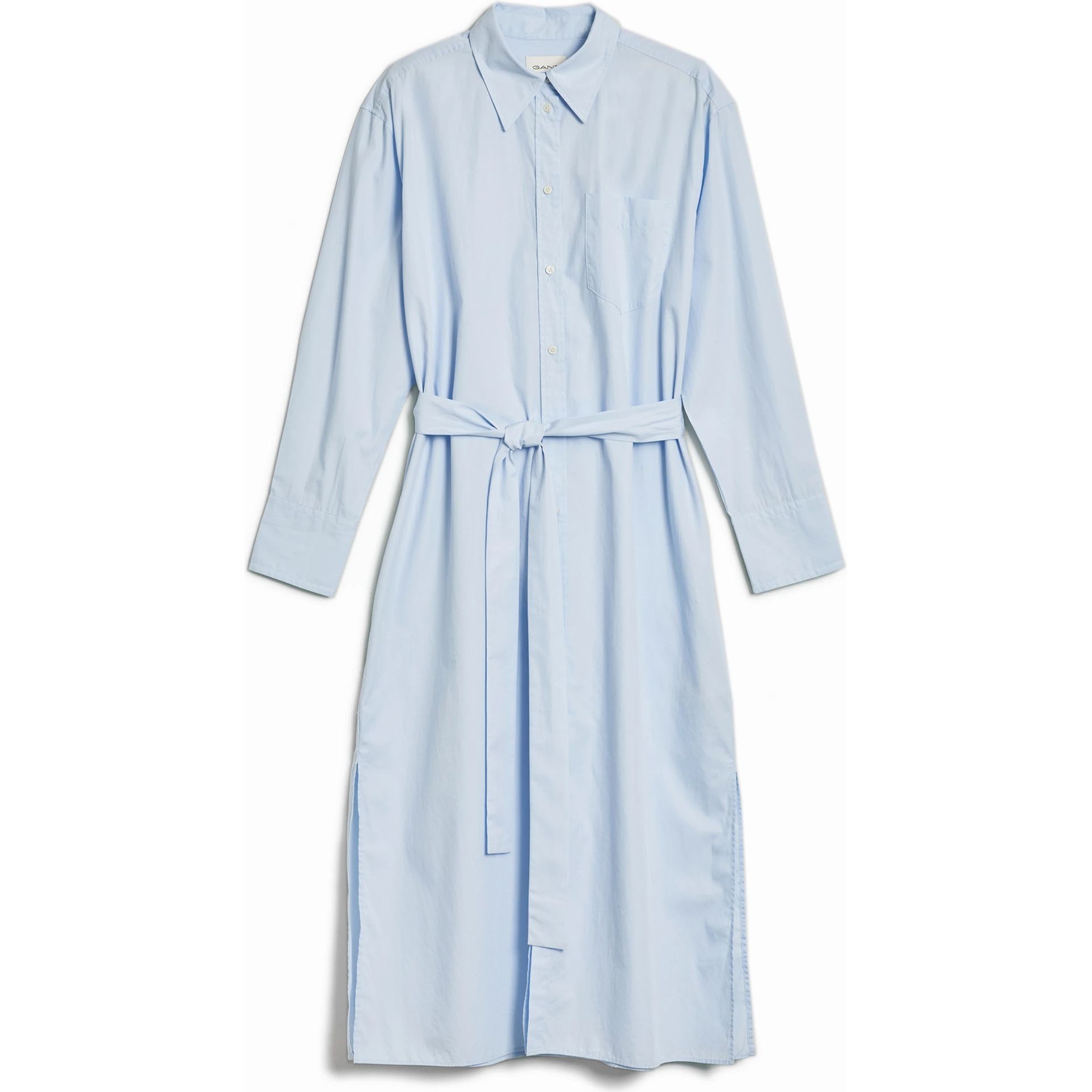 GANT Midi suknelė moterims, Mėlyna, REL POPLIN SHIRT DRESS 1