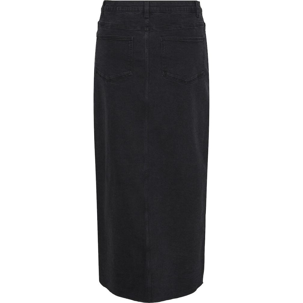 PIECES Midi sijonas moterims, Juoda, PCJESSIE HW ANKLE 2