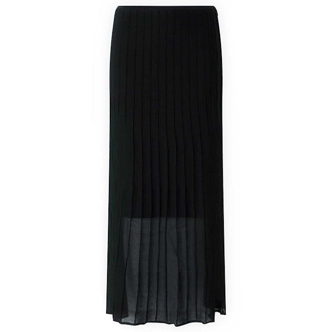 CALVIN KLEIN Maxi sijonas moterims, Juoda, Sheer ottoman skirt 1