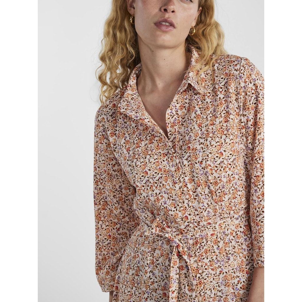 PIECES Midi suknelė moterims, Raudona, PCAURA 3/4 ANKLE DRES 5