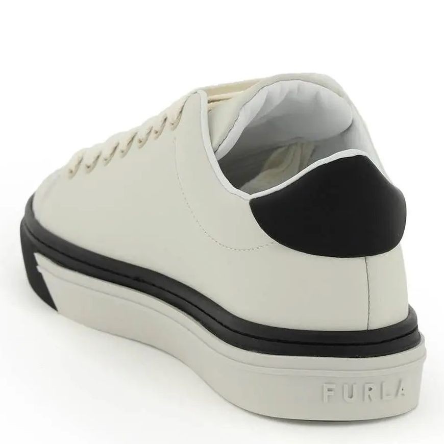 FURLA Sportiniai bateliai moterims, Balta, Furla joy lace-up sneaker 3