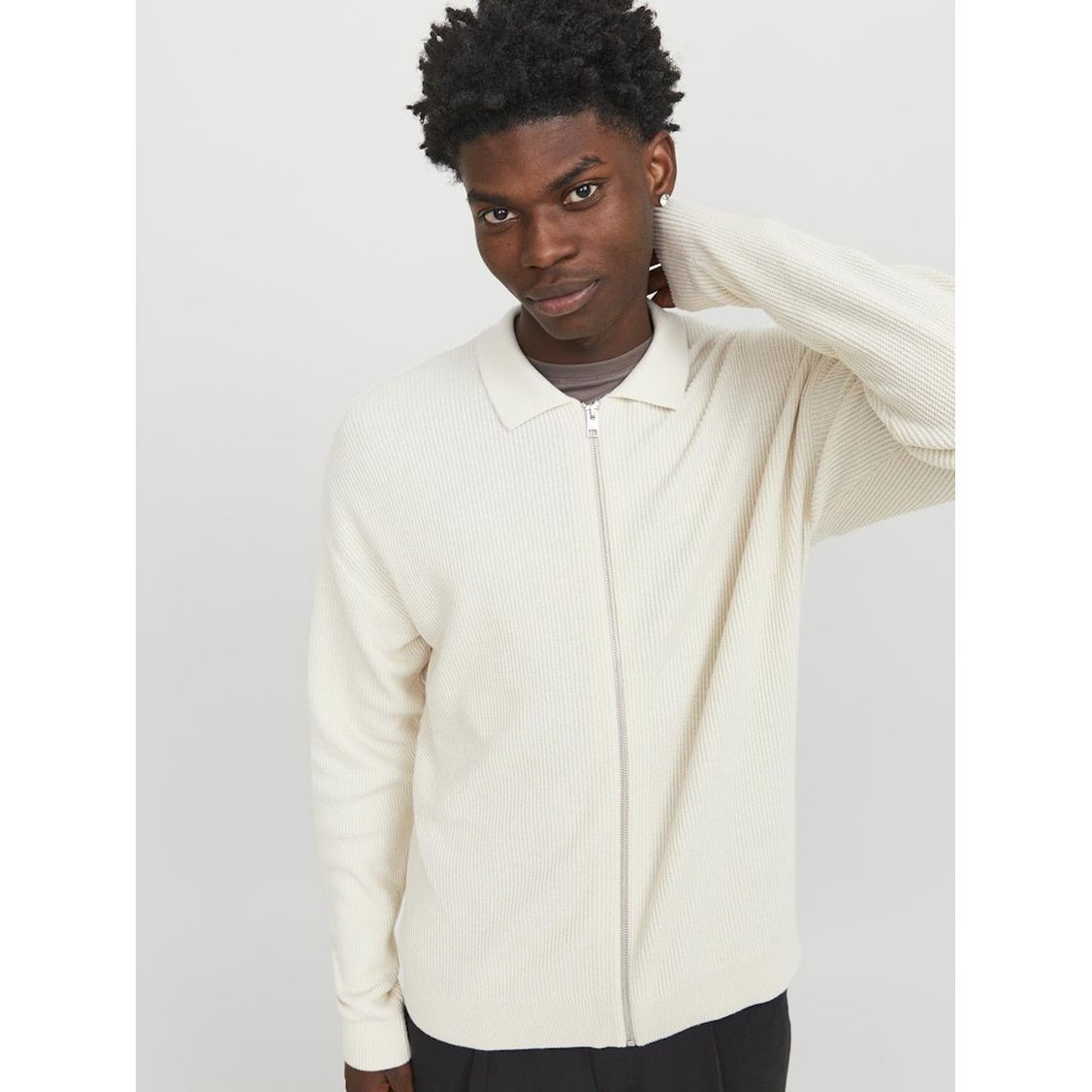 JACK & JONES Kardiganas vyrams, Balta, Jprccsprin cardigans 3