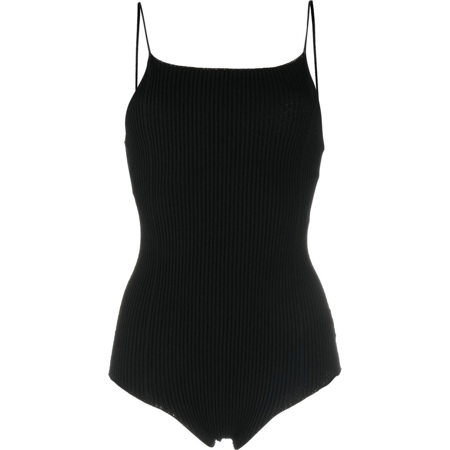 AERON Bodis moterims, Juoda, Ribbed cami bodysuit