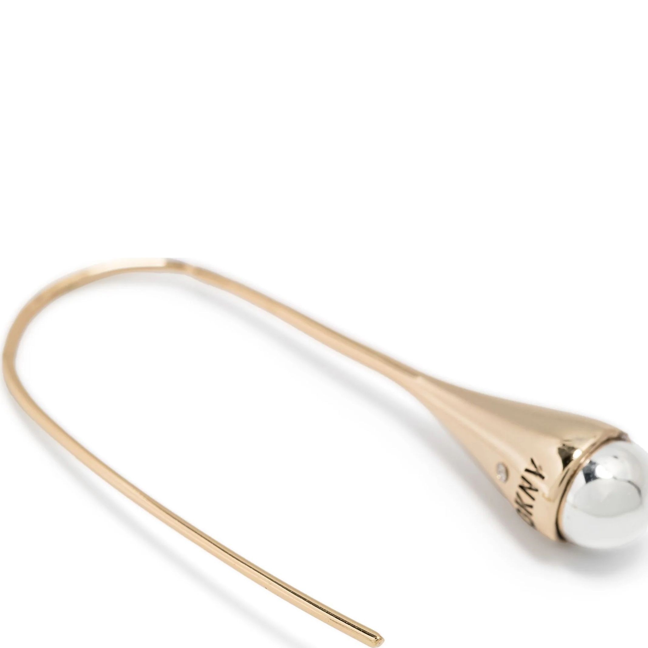 DKNY Auskarai moterims, Sidabrinė, Pe bead threader 2