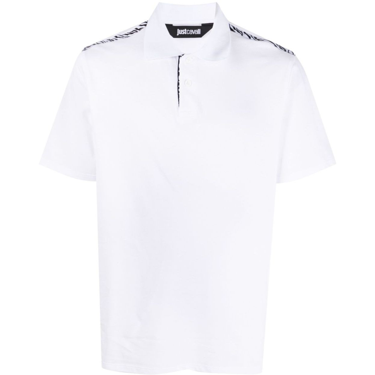 JUST CAVALLI Polo marškiniai trumpos rank. vyrams, Balta, Polo  piquet t-shirt