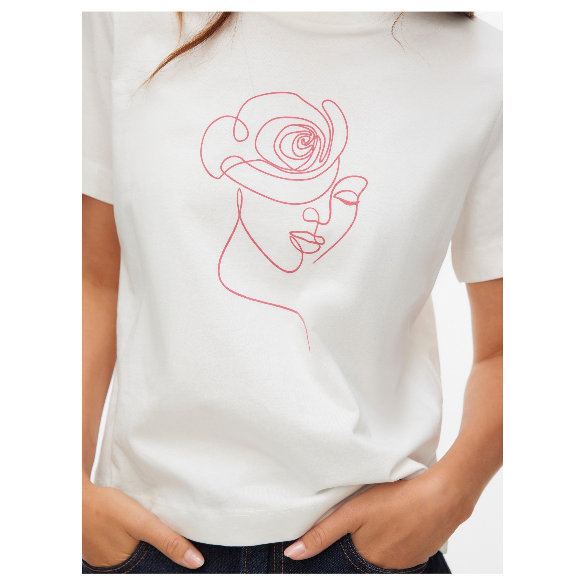 VERO MODA Marškinėliai moterims, Balta, Thea matte 2