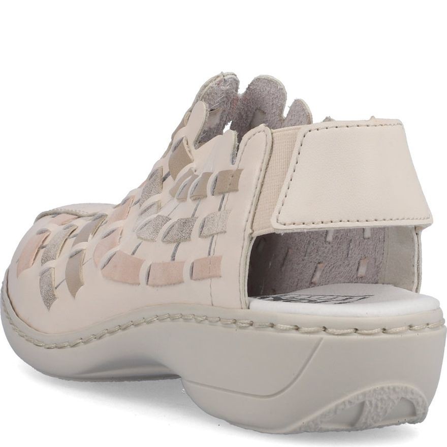 RIEKER Basutės moterims, Smėlio, SANDALS 4
