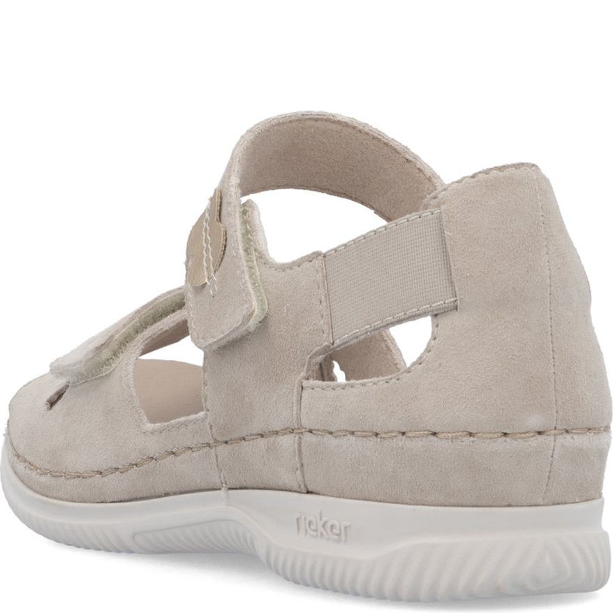 RIEKER Basutės moterims, Smėlio, Sandals 4