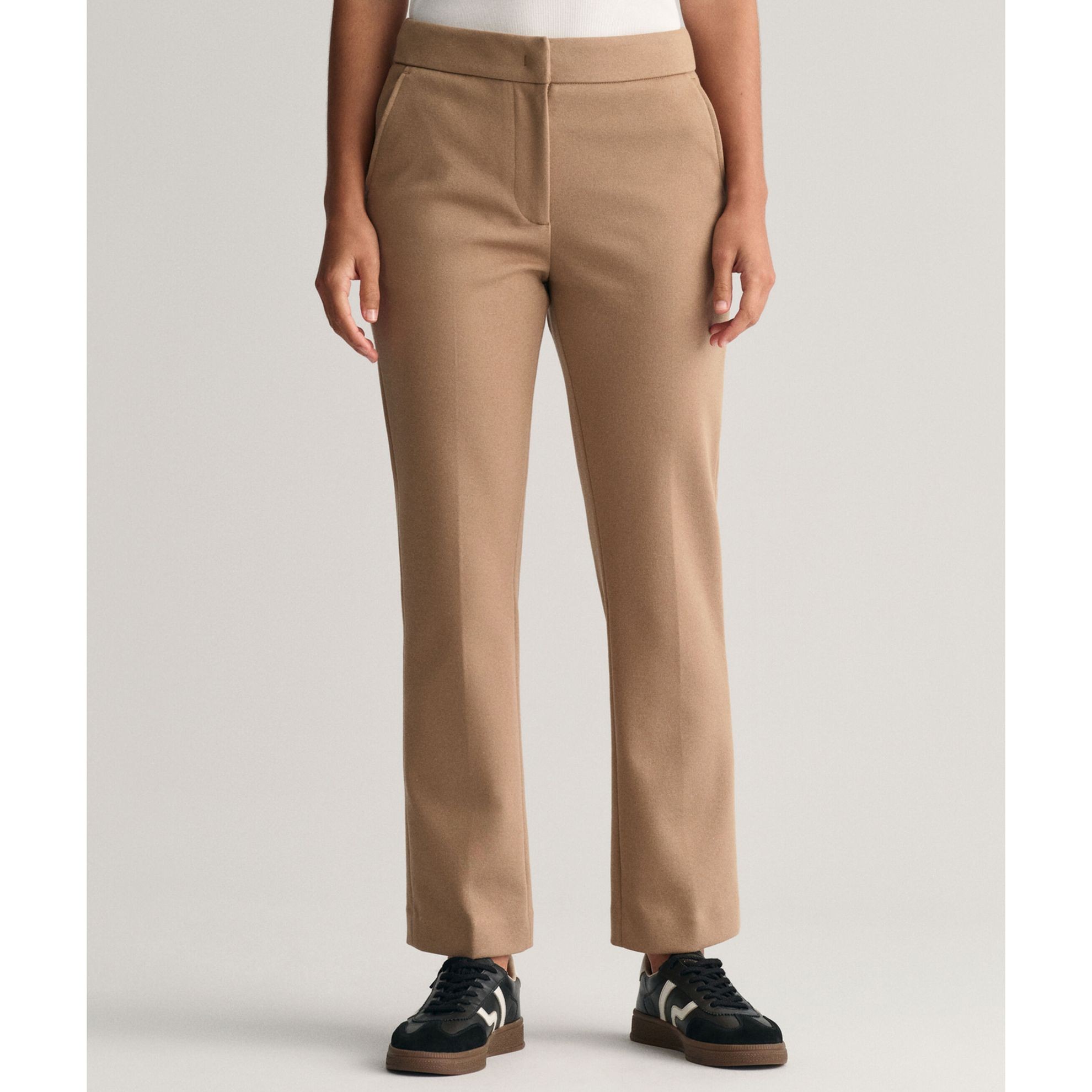 GANT Kelnės moterims, Chaki, JERSEY CIGARETTE PANT 2