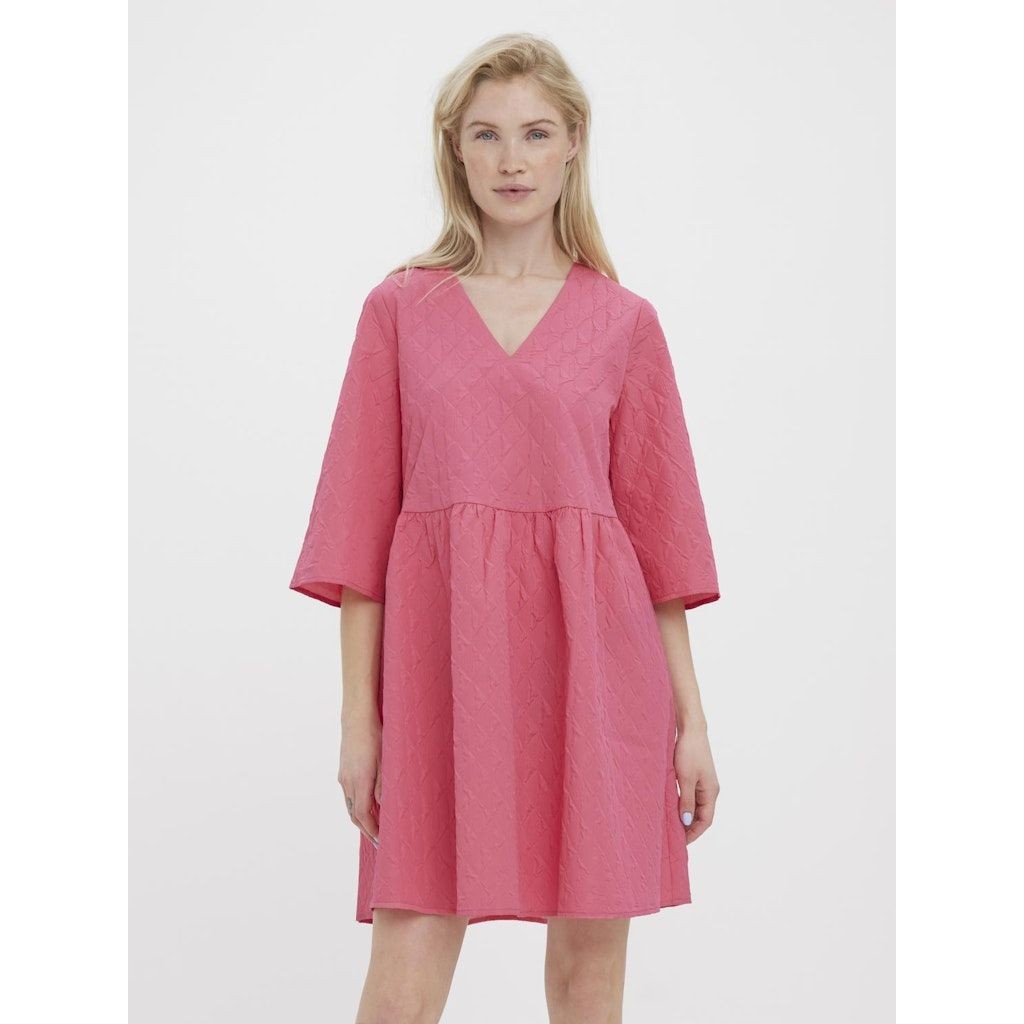 VERO MODA Mini suknelė moterims, Rožinė, VMFRY 3/4 SHORT DRESS 3