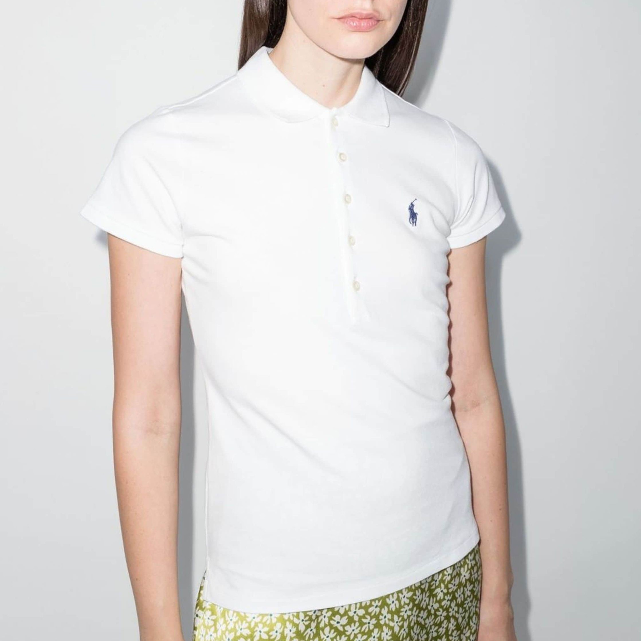 POLO RALPH LAUREN Polo marškiniai trumpos rank. moterims, Balta, Julie slim short sleeve polo 2