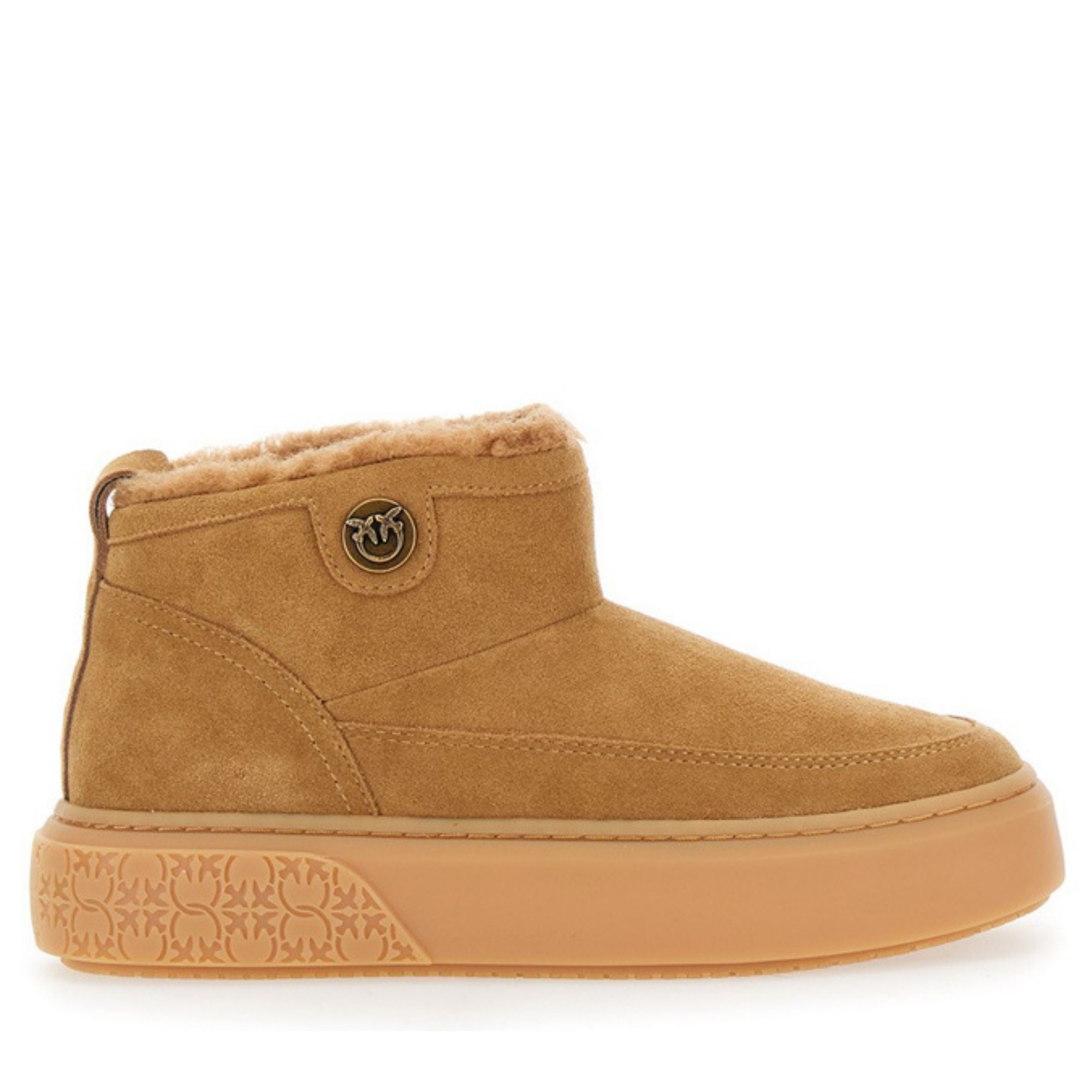 PINKO Aulinukai moterims, Ruda, Yoko 22 - mid sneaker cow sued 2