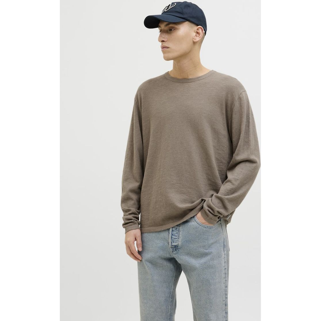 JACK & JONES Megztinis vyrams, Ruda, Summer knit crew neck 2