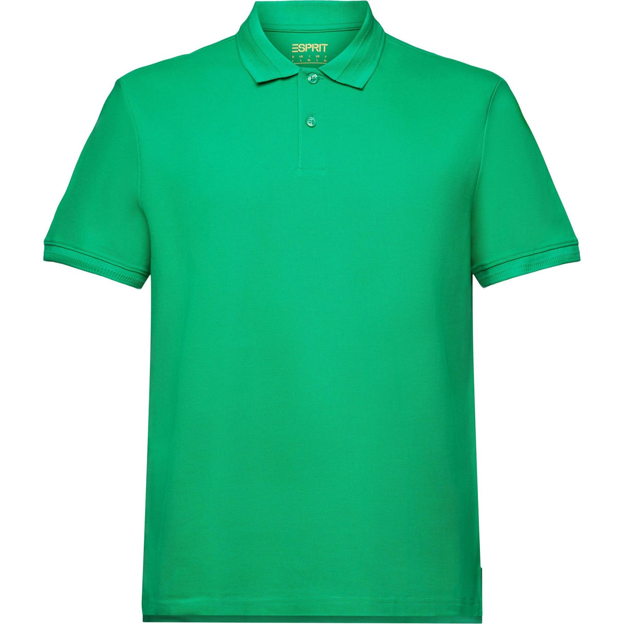 ESPRIT Polo marškiniai ilgos rank. vyrams, Žalia, Cotton Pique Polo Shirt 1