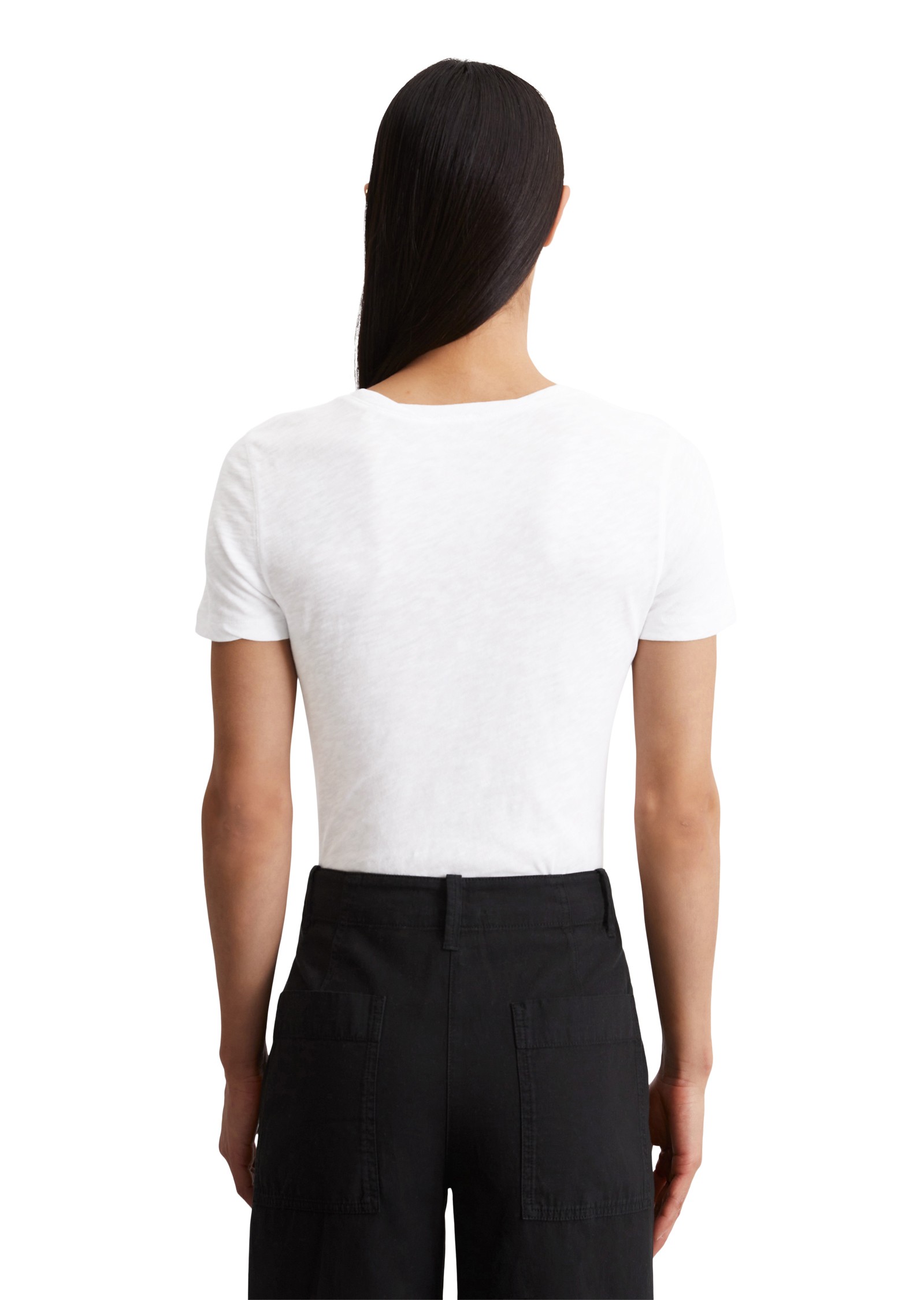 MARC O'POLO Marškinėliai trump. rankovėmis moterims, Balta, Tshirts sh 503226151057 3