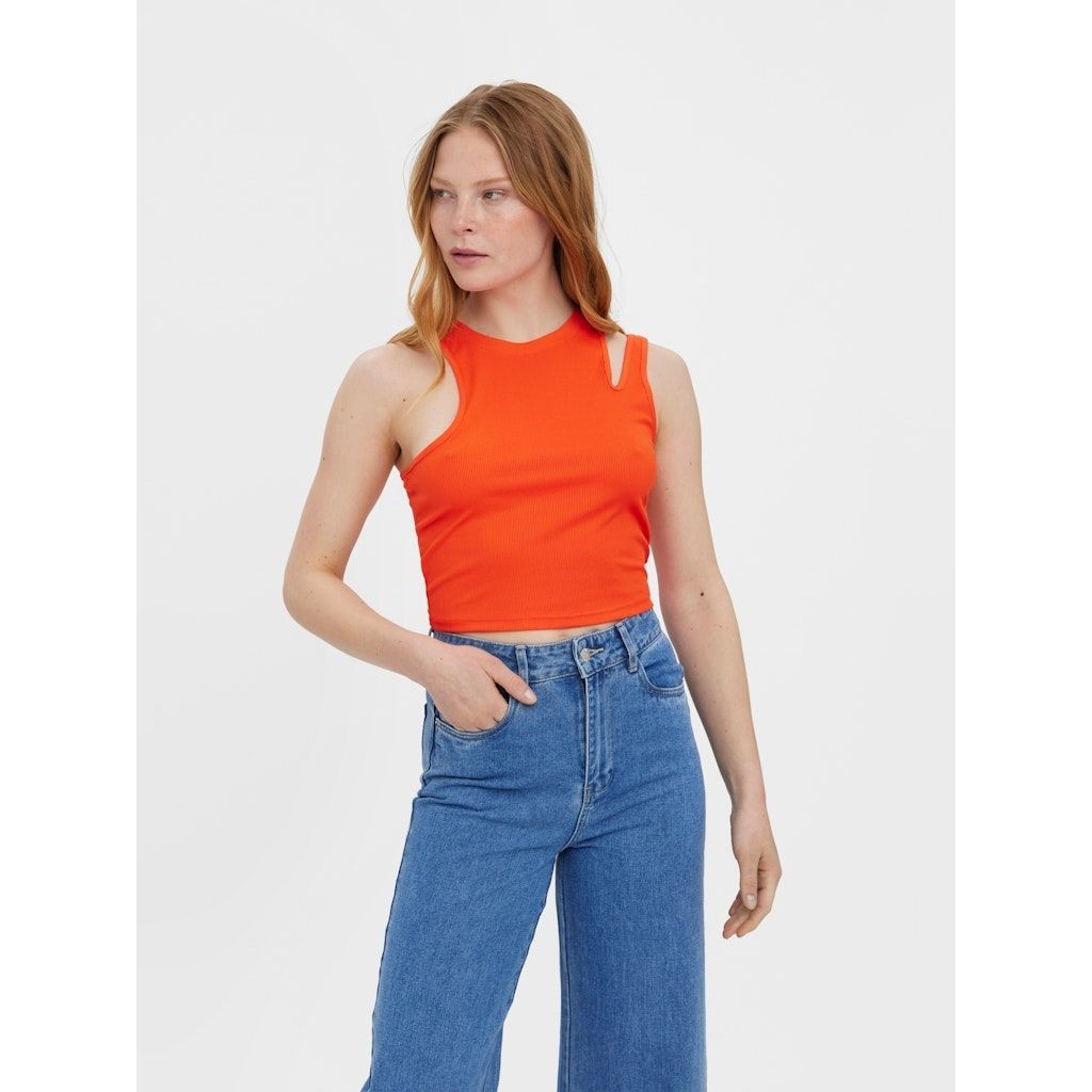 VERO MODA Palaidinės moterims, Raudona, VMOFELIANEIA TANK CRO 2