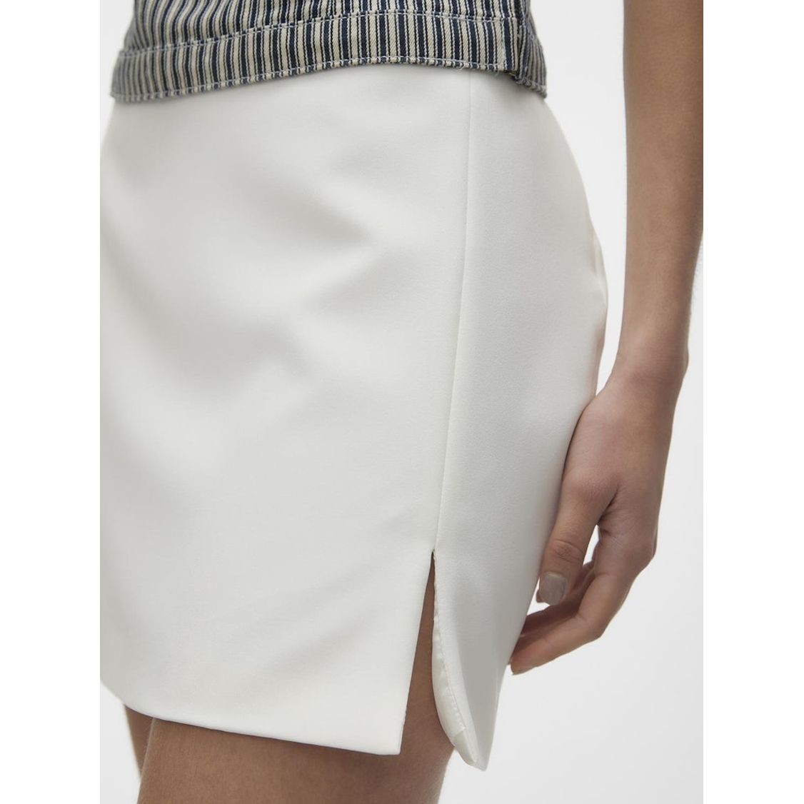 VERO MODA Mini sijonas moterims, Balta, Vmflorenti mini skirt 6