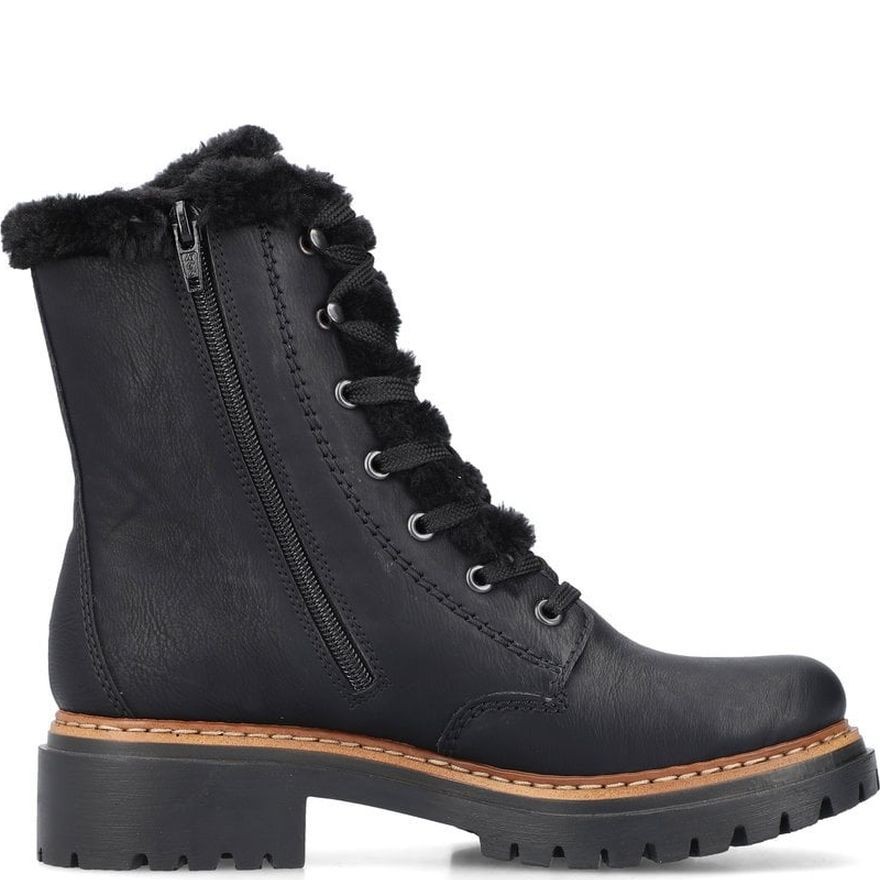 RIEKER Aulinukai moterims, Juoda, Ladies mid height boots 3