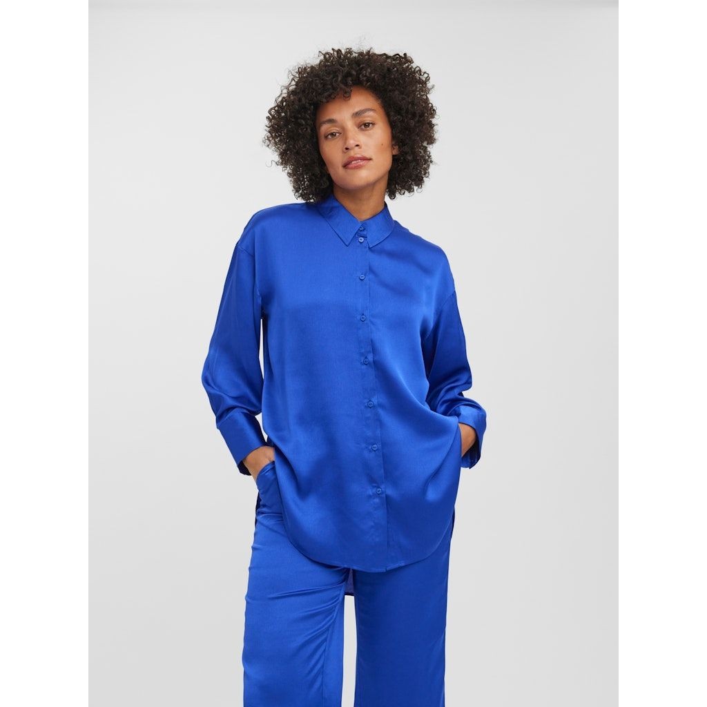 VERO MODA Marškiniai moterims, Mėlyna, VMRIE OLI LS OVERSHIR 2