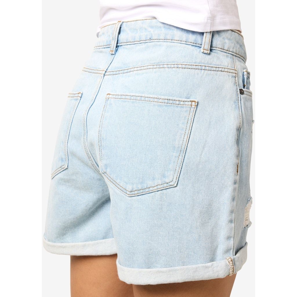 NOISY MAY Šortai moterims, Mėlyna, NMSMILEY NW DEST SHOR 7