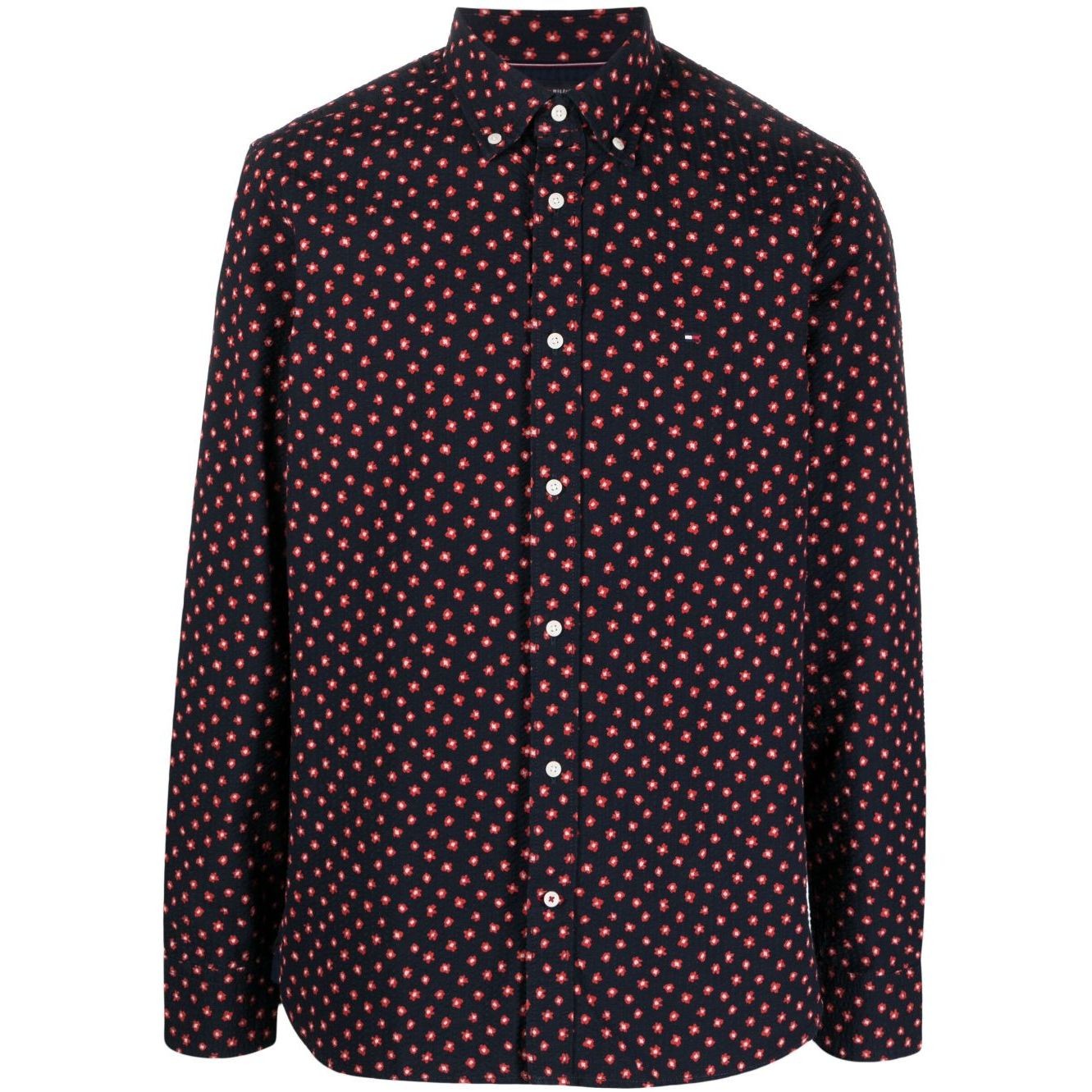 TOMMY HILFIGER Marškiniai ilgomis rankovėmis vyrams, Mėlyna, Bi flower print shirt