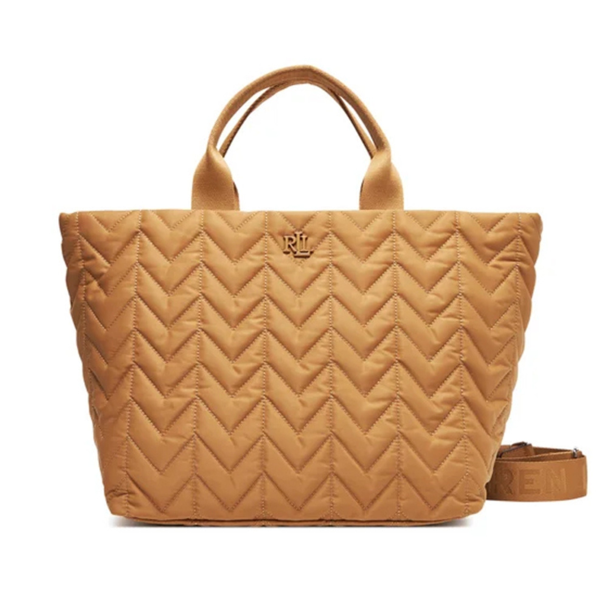 LAUREN RALPH LAUREN Pirkinių krepšys moterims, Chaki, Stevie tp zp tote extra large 1