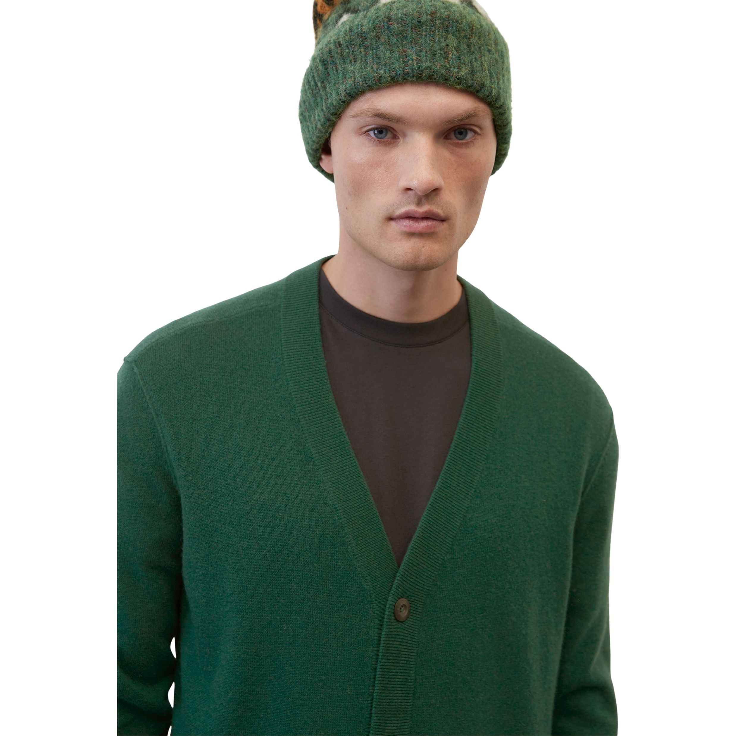 MARC O'POLO Kardiganas vyrams, Žalia, Cardigan LS 4