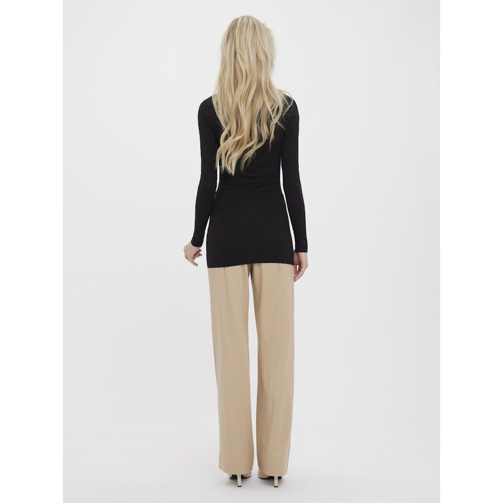 VERO MODA Marškinėliai moterims, Juoda, VMMAXI MY LS SOFT LO 5