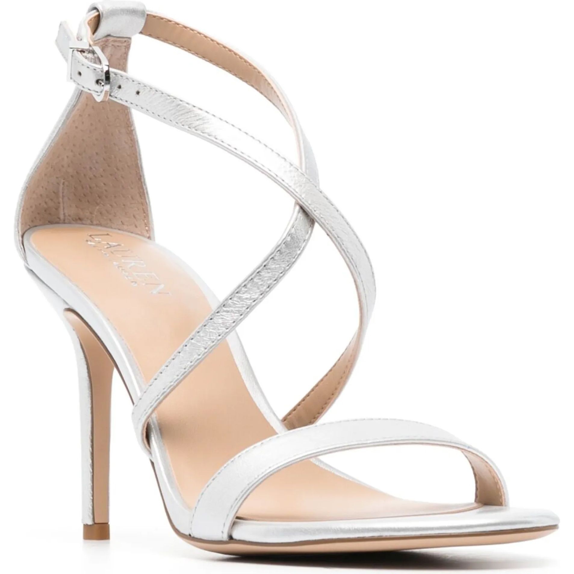 LAUREN RALPH LAUREN Basutės moterims, Sidabrinė, Gabriele sandal 1