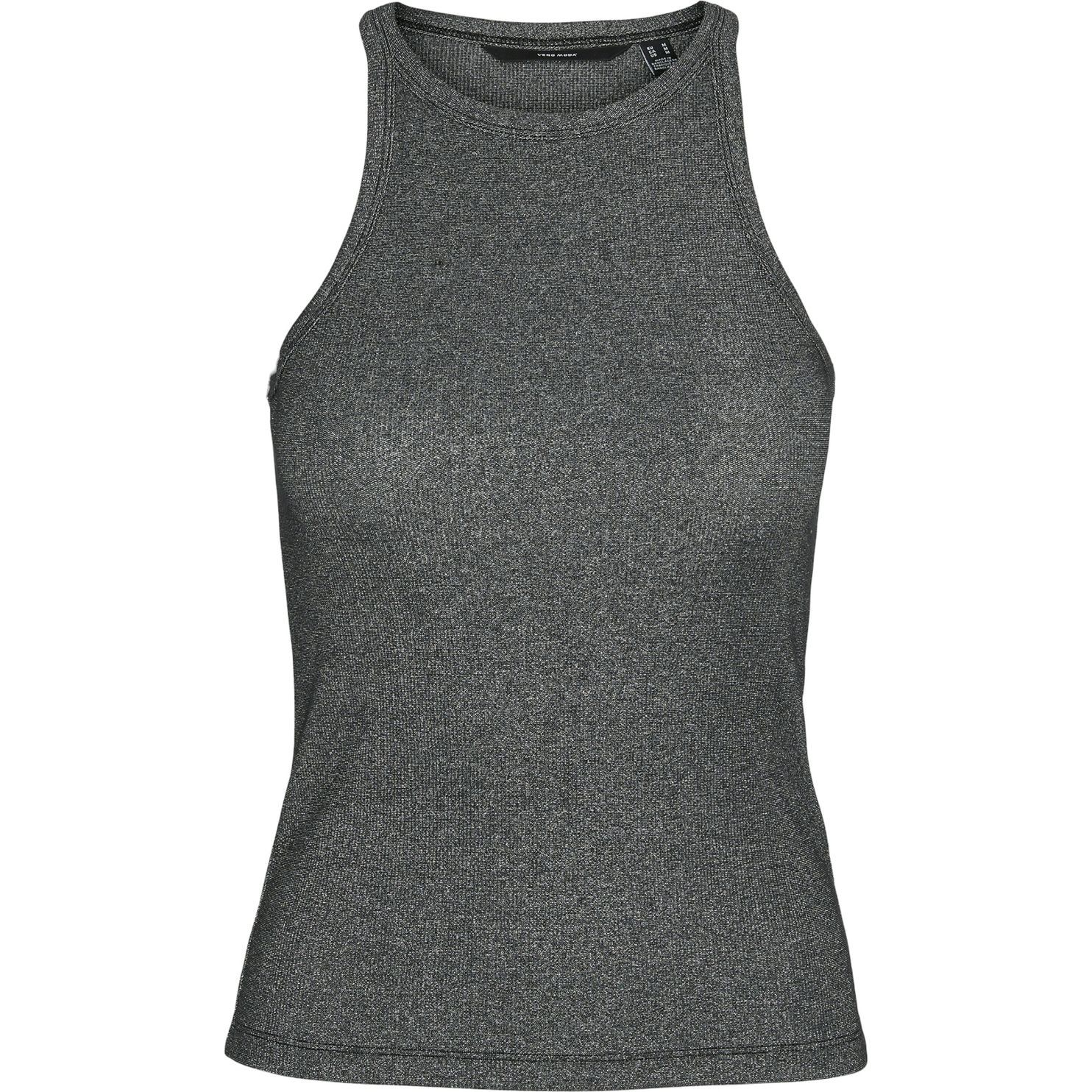 VERO MODA Marškiniai be rankovių moterims, Juoda, Chloe lurex short tank top 1