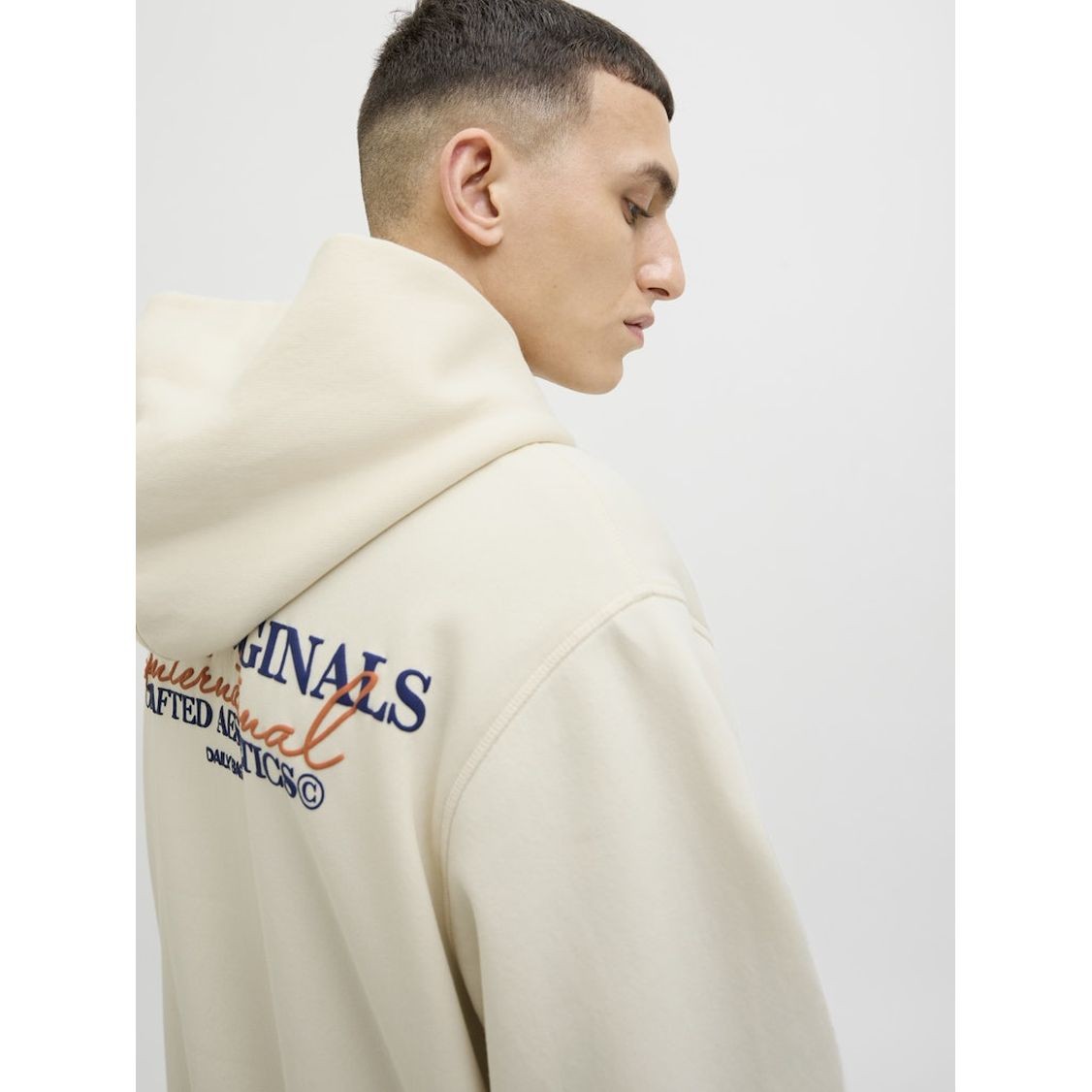 JACK & JONES Džemperis vyrams, Smėlio, Islington back sweat hood 5