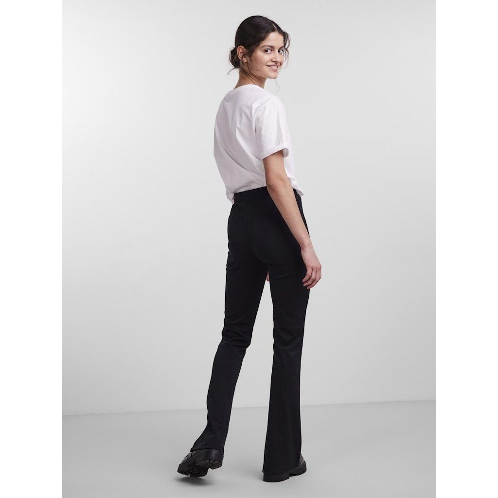 PIECES Kelnės moterims, Juoda, PCOTINE HW FLARED PA 3