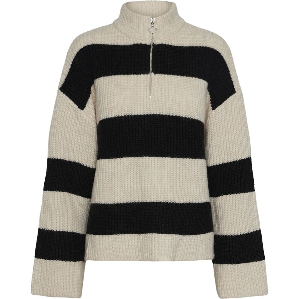 PIECES Megztinis su kaklu moterims, Marga, Nalini half zip knit 1