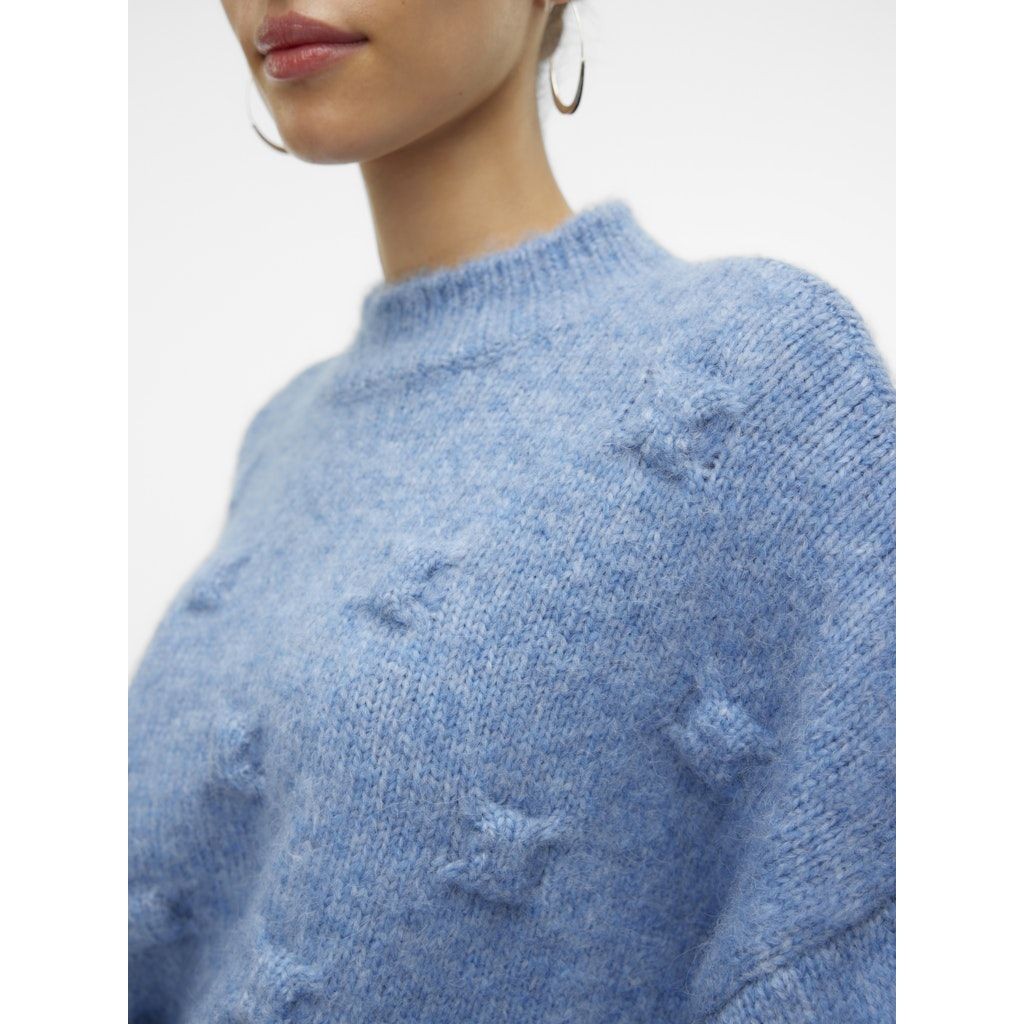 VERO MODA Megztinis su kaklu moterims, Mėlyna, Gail highneck pullover 6