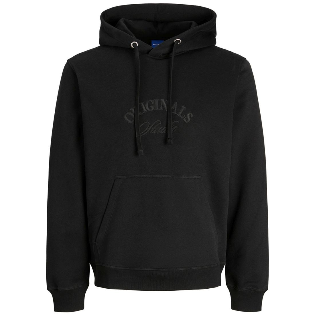 JACK & JONES Džemperis vyrams, Juoda, Bleecker branding sweat hood